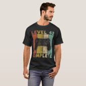 Mens Mens 42nd Birthday Men Gaming Level 42 Comple T-shirt (Voorkant volledig)