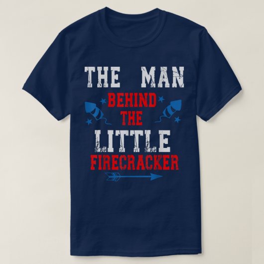 Mens Mens 4th Of July Pregnancy The Man Behind The T-shirt (Design voorkant)