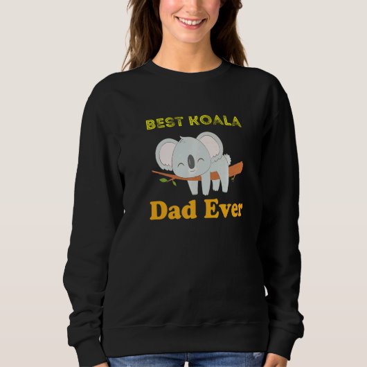 Mens Mens Best Koala Ever Daddy Koala Bear Animal Trui (Voorkant)