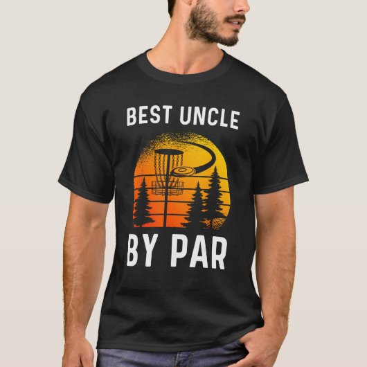 Mens Mens Best Uncle By Par Disc Golf T-shirt (Voorkant)