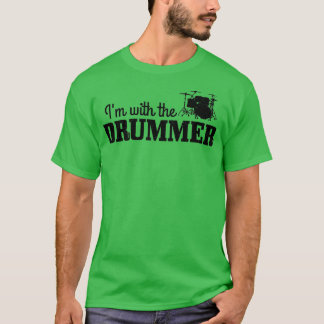 Mens met drummer drumming drummer t-shirt