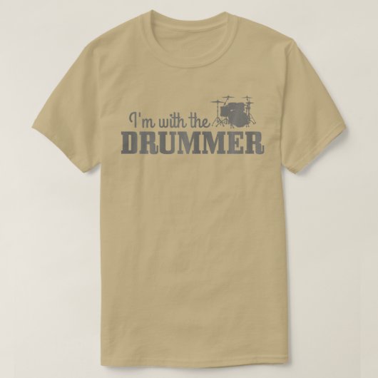 Mens met drummer drumming drummer t-shirt (Design voorkant)