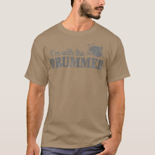 Mens met drummer drumming drummer t-shirt