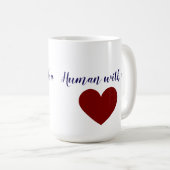 Mens met een hart koffiemok (Voorkant rechts)