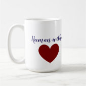 Mens met een hart koffiemok (Links)