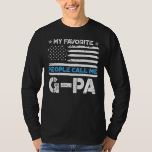 Mens Mijn favoriete mensen noemen me G Pa Usa-vlag T-shirt