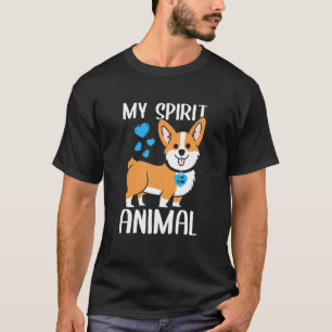 Mens Mijn Spirituele Dier Corgi Hond Ik Hou Van Va T-shirt
