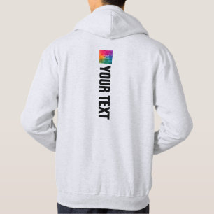 Mens Modern Dubbelzijdig Design Print As Grijs Hoodie