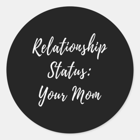 Mens Moeder Relatie Moeder Status Single Dating Ronde Sticker (Voorkant)