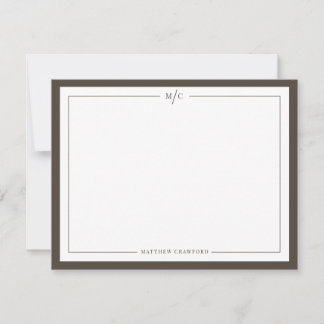 Mens Monogram Notitiekaartje