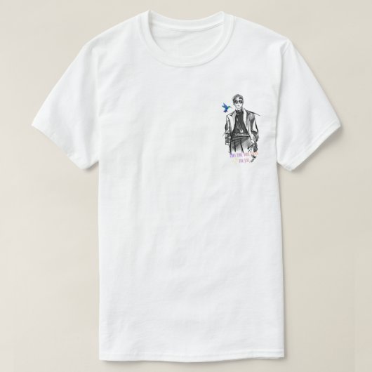 Mens Motiverende Aquarel Kunst", T-shirt (Design voorkant)