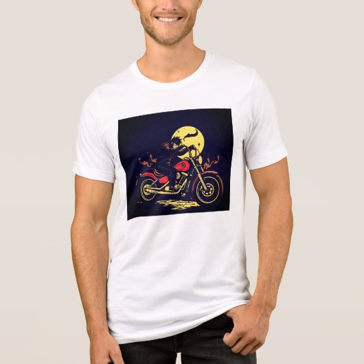 Men's motorbiker t shirt design (Voorkant)