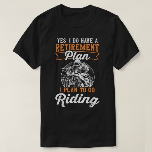 Mens Motorcycle Retirement Plan To Go Riding Biker T-shirt (Design voorkant)
