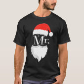 Mens Mr And Mrs Claus Couples Christmas Pajamas Sa T-shirt (Voorkant)