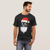 Mens Mr And Mrs Claus Couples Christmas Pajamas Sa T-shirt (Voorkant volledig)