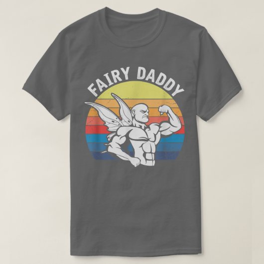 Mens Muscular Fairy Daddy Bodybuilding Fitness Fai T-shirt (Design voorkant)