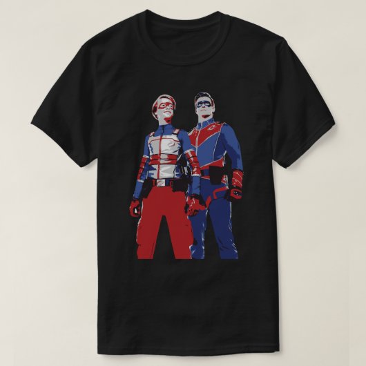 Mens My Favorite Captain Man And Kid Danger Linear T-shirt (Design voorkant)