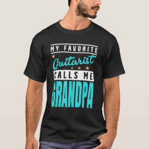 Mens My Favorite Guitar Player Calls Me Grandpa G T-shirt