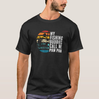 Mens My Fishing Buddies Call Me Paw Paw Fisherman  T-shirt