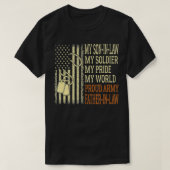 Mens My SonInLaw My Soldier Proud Army FatherInLaw T-shirt (Design voorkant)