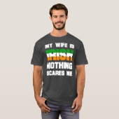 Mens My Wife Is Irish Nothing Scares Me Funny T-shirt (Voorkant volledig)