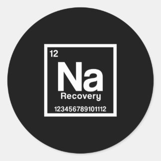 Mens na element narcotics anonymous recovery sober ronde sticker
