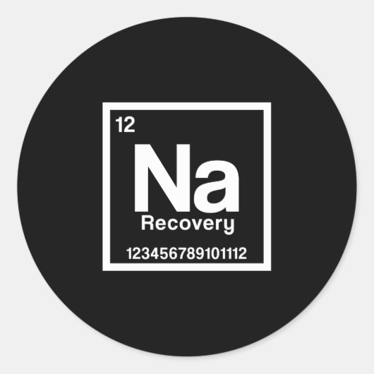 Mens na element narcotics anonymous recovery sober ronde sticker (Voorkant)