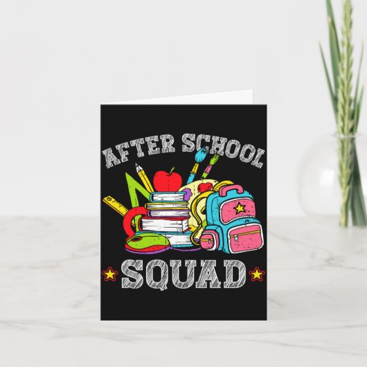 Mens naschoolse squad-programmacöordinator tijdper kaart (Voorkant)