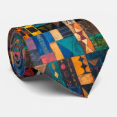 Men's Nectie Abstract Pattern African Neck Tie Stropdas (Opgerold)