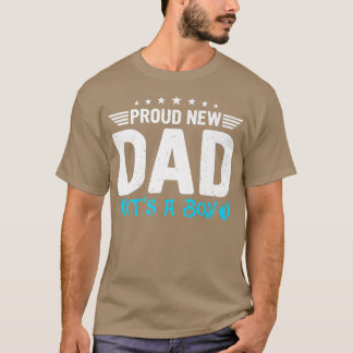 Mens New Dad Gender Reveal Party Proud New Dad It' T-shirt