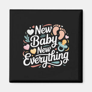 Mens nieuwe baby 2026 baby aankondiging moeder te magneet