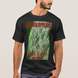 Men's "Obsession Suppression" black t-shirt. T-shirt