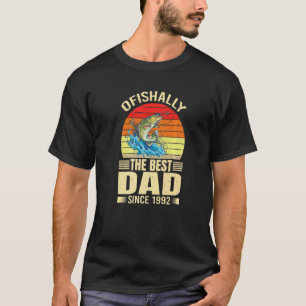 Mens Ofishally De Beste Papa Sinds 1992 Fisher Dik T-shirt