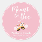 Mens om een peulroze rietbruin te zijn ronde sticker (Voorkant)