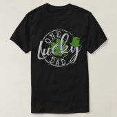 Mens One Lucky Dad Funny Father Irish St Patrick's T-shirt (Design voorkant)