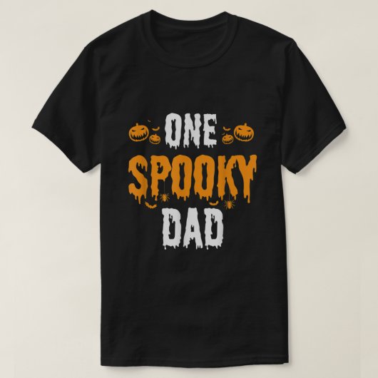 Mens One Spooky Dad Father Matching Family Hallowe T-shirt (Design voorkant)