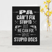 Mens Pa Can't Fix Stud Funny Father's Day Daddy Me Kaart (Gele Bloem)