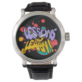 MEN'S PAINT SPLASH LESSONS LEARN SILVER EWATCH  HORLOGE