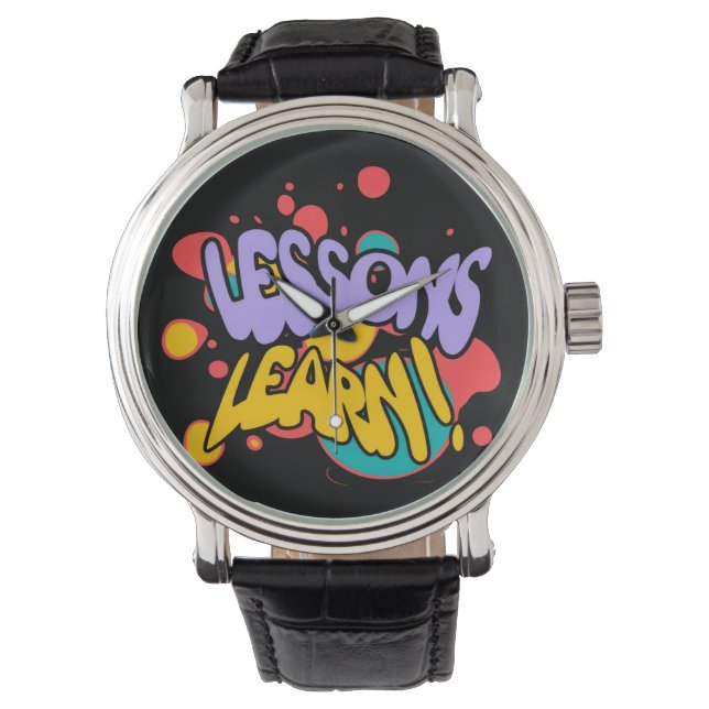 MEN'S PAINT SPLASH LESSONS LEARN SILVER EWATCH  HORLOGE (Voorkant)