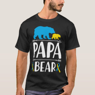 Mens Papa Beer Down Syndroom Bewustzijn Trots Vade T-shirt