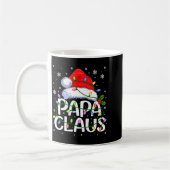 Mens Papa Claus Christmas Lights Long Sleeve Koffiemok (Links)