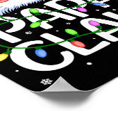 Mens Papa Claus Christmas Lights Long Sleeve Poster (Hoek)