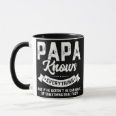 Mens Papa Knows Everything 60th Gift Funny Mok (Links)