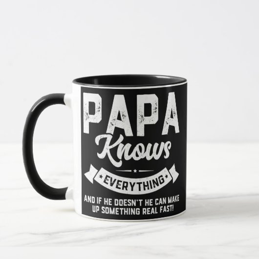 Mens Papa Knows Everything 60th Gift Funny Mok (Links)