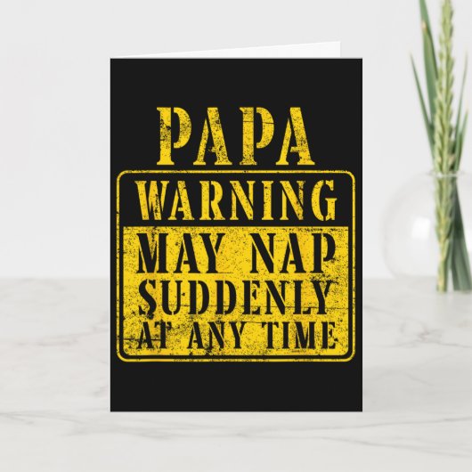 Mens Papa Waarschuwing Kan Plotseling Op Elke Mome Kaart (Voorkant)
