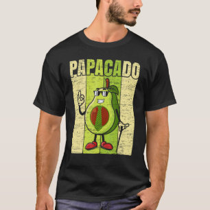 Mens Papacado Avocado Vader Nieuwe Vader Vegan Zwa T-shirt