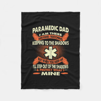 Mens Paramedic Dad Waiting Protect Father's Day Fleece Deken