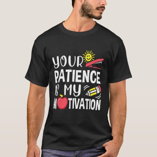 Mens  Paraprofessional Patience My Motivation Para T-shirt (Voorkant)