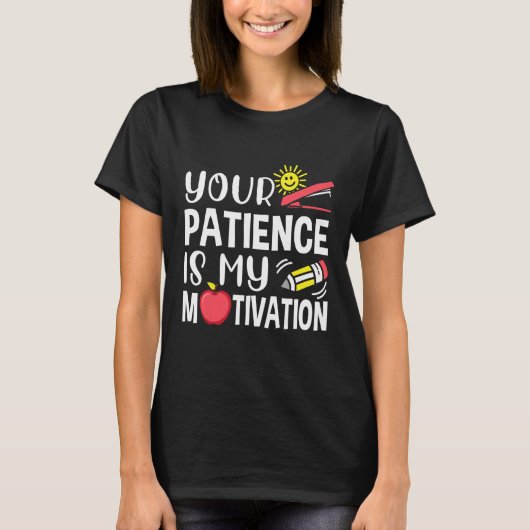 Mens  Paraprofessional Patience My Motivation Para T-shirt (Voorkant)