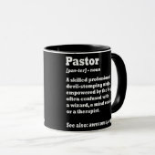 Mens Pastor Funny Definition Funny Pastor Noun Mok (Voorkant rechts)